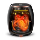 TurboTronic Heissluftfritteuse Retro 3 Liter - AF3 - Heißluftfritteuse, Airfryer, Fritteuse ohne Fett / Öl, 90°C 210°C Heiß Luftfritteuse Air Friteuse Power