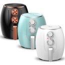 TurboTronic Heissluftfritteuse Retro 3 Liter - AF3 - Heißluftfritteuse, Airfryer, Fritteuse ohne Fett / Öl, 90°C 210°C Heiß Luftfritteuse Air Friteuse Power