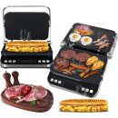 Kontaktgrill abnehmbare Platten, Tischgrill elektrisch, digital, Sandwichtoaster