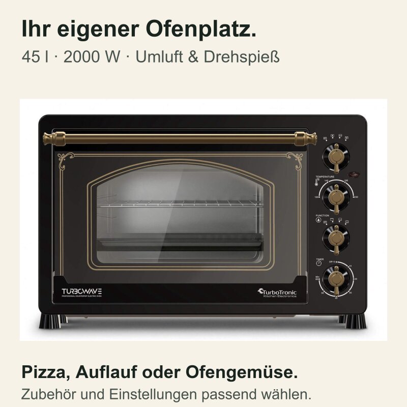 EV45R in Schwarz mit goldfarbenen Akzenten; Anwendungsidee