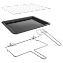 TurboTronic Minibackofen - EV35R - mit Umluft und Drehspieß 35 Liter, inkl. Backblech, 1600W Mini Tisch Backofen Camping Pizzaofen Klein/Groß Vintage Retro