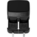TurboTronic Heißluftfritteuse XXL - DAF5 - doppel Airfryer 1600W / 9L (2x 4,5L Kammer) 12 Programme digitale Heißluft Fritteuse ohne Fett Öl Dual Luftfritteuse Air Friteuse Power