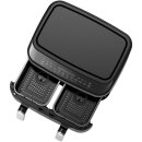 TurboTronic Heißluftfritteuse XXL - DAF5 - doppel Airfryer 1600W / 9L (2x 4,5L Kammer) 12 Programme digitale Heißluft Fritteuse ohne Fett Öl Dual Luftfritteuse Air Friteuse Power