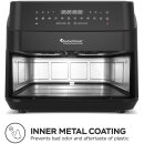 TurboTronic Heißluftfritteuse XXL - DAF5 - doppel Airfryer 1600W / 9L (2x 4,5L Kammer) 12 Programme digitale Heißluft Fritteuse ohne Fett Öl Dual Luftfritteuse Air Friteuse Power