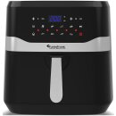 TurboTronic Heißluftfritteuse XXL 7,5L - AF7D - Airfryer ohne Öl & Fett, Digital, 12 Programme, 50–200°C, spülmaschinenfest, Rapid-Air 360°