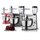 TurboTronic Küchenmaschine 2000W mit Fleischwolf und Standmixer-Aufsatz inkl. 1,5L Glas-Behälter, 5L Edelstahl-Rührschüssel Knetmaschine Rührmaschine für Brotteig rot schwarz