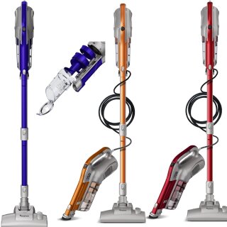 TurboTronic 2in1 Staubsauger - VS10 - Stielstaubsauger Handstaubsauger 7m Kabel Wandhalterung beutellos