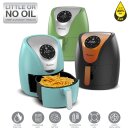 TurboTronic Retro-Heißluftfritteuse 3,5 l – AF9D – digitaler Airfryer ohne Öl, 1200 W, 7 Programme, 50–200 °C, spülmaschinenfest, fettarmes Frittieren