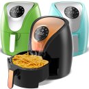 TurboTronic Retro-Heißluftfritteuse 3,5 l – AF9D – digitaler Airfryer ohne Öl, 1200 W, 7 Programme, 50–200 °C, spülmaschinenfest, fettarmes Frittieren
