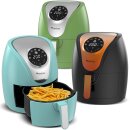 TurboTronic Retro-Heißluftfritteuse 3,5 l – AF9D – digitaler Airfryer ohne Öl, 1200 W, 7 Programme, 50–200 °C, spülmaschinenfest, fettarmes Frittieren