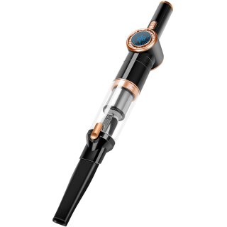 TurboTronic Akku Handstaubsauger - TT-CT20 - 15 kPa – Extrem Saugstark, Kabellos, Mit Ladestation, Beutellos, Für Auto, Haushalt & Tierhaare schwarz-gold