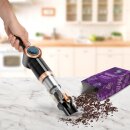 TurboTronic Akku Handstaubsauger - TT-CT20 - 15 kPa – Extrem Saugstark, Kabellos, Mit Ladestation, Beutellos, Für Auto, Haushalt & Tierhaare schwarz-gold