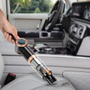 TurboTronic Akku Handstaubsauger - TT-CT20 - 15 kPa – Extrem Saugstark, Kabellos, Mit Ladestation, Beutellos, Für Auto, Haushalt & Tierhaare schwarz-gold