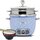 TurboTronic Reiskocher 1 Liter mit Dampfgareinsatz aus Edelstahl PLASTIKFREI Rice Cooker Dampfgarer Design kleiner Reistopf mini Milchreis Blau