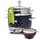 TurboTronic Reiskocher 1 Liter mit Dampfgareinsatz aus Edelstahl PLASTIKFREI Rice Cooker Dampfgarer Design kleiner Reistopf mini Milchreis Schwarz