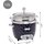 TurboTronic Reiskocher 1 Liter mit Dampfgareinsatz aus Edelstahl PLASTIKFREI Rice Cooker Dampfgarer Design kleiner Reistopf mini Milchreis Schwarz