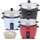 TurboTronic Reiskocher 1 Liter mit Dampfgareinsatz aus Edelstahl PLASTIKFREI Rice Cooker Dampfgarer Design kleiner Reistopf mini Milchreis Retro