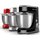 Küchenmaschine 1400W 4,3L Edelstahlschüssel Knetmaschine rot schwarz silber