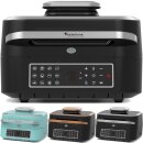 TurboTronic Grill und Heißluftfritteuse TurboAir - AG700 -  1800W, bis zu 6,5 L Volumen mit digitalem Temperaturfühler & Knusperplatte Fleischthermometer Elektrogrill Tischgrill Air Fryer heißluft fritteuse