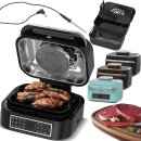 TurboTronic Grill und Heißluftfritteuse TurboAir - AG700 -  1800W, bis zu 6,5 L Volumen mit digitalem Temperaturfühler & Knusperplatte Fleischthermometer Elektrogrill Tischgrill Air Fryer heißluft fritteuse