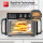TurboTronic Mini Backofen - AFD32 - 4in1 Heißluftofen und Heißluftfritteuse XXL Version 32L 1700W inkl. Drehspieß, Dörrgerät ab 25°C & Grill, Airfryer, kleine Tisch Pizzaofen bis 6kg Pommes  schwarz