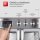 TurboTronic Mini Backofen - AFD32 - 4in1 Heißluftofen und Heißluftfritteuse XXL Version 32L 1700W inkl. Drehspieß, Dörrgerät ab 25°C & Grill, Airfryer, kleine Tisch Pizzaofen bis 6kg Pommes  silber