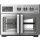 TurboTronic Mini Backofen - AFD32 - 4in1 Heißluftofen und Heißluftfritteuse XXL Version 32L 1700W inkl. Drehspieß, Dörrgerät ab 25°C & Grill, Airfryer, kleine Tisch Pizzaofen bis 6kg Pommes  silber