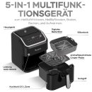 TurboTronic Heissluftfritteuse XL, 5 Liter - AF12 - digitale XL Heißluftfritteuse, 10 Programme, Airfryer, Fritteuse ohne Fett / Öl, 100°C - 200°C Airfryer Luftfritteuse Air Friteuse Power