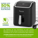 TurboTronic Heissluftfritteuse XL, 5 Liter - AF12 - digitale XL Heißluftfritteuse, 10 Programme, Airfryer, Fritteuse ohne Fett / Öl, 100°C - 200°C Airfryer Luftfritteuse Air Friteuse Power