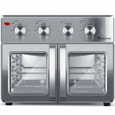 TurboTronic digitaler Heißluftofen XXL - AF32MFD - 32 Liter mit Drehspieß für Hähnchen 4in1 Mini Backofen & Power Heißluftfritteuse Airfryer ab 80°C