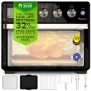 TurboTronic digitaler Heißluftofen XXL - AF32DRD - 32 Liter mit Drehspieß für Hähnchen 5 in1 Mini Backofen, Dörrer & Power Heißluftfritteuse Airfryer ab 25°C