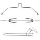 TurboTronic digitaler Heißluftofen XXL - AF32DRD - 32 Liter mit Drehspieß für Hähnchen 5 in1 Mini Backofen, Dörrer & Power Heißluftfritteuse Airfryer ab 25°C Silver