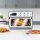 TurboTronic digitaler Heißluftofen XXL - AF32DRD - 32 Liter mit Drehspieß für Hähnchen 5 in1 Mini Backofen, Dörrer & Power Heißluftfritteuse Airfryer ab 25°C Silver