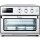 TurboTronic digitaler Heißluftofen XXL - AF32DRD - 32 Liter mit Drehspieß für Hähnchen 5 in1 Mini Backofen, Dörrer & Power Heißluftfritteuse Airfryer ab 25°C Silver