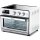 TurboTronic digitaler Heißluftofen XXL - AF32DRD - 32 Liter mit Drehspieß für Hähnchen 5 in1 Mini Backofen, Dörrer & Power Heißluftfritteuse Airfryer ab 25°C Silver