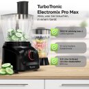 TurboTronic 1900W Küchenmaschine - FP900 - 3L, Food Processor mit Standmixer  Behälter 1,5L Glaskaraffe Raspelscheiben Zitruspresse Zerkleinerer Eiscrusher Power