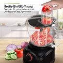 TurboTronic 1900W Küchenmaschine - FP900 - 3L, Food Processor mit Standmixer  Behälter 1,5L Glaskaraffe Raspelscheiben Zitruspresse Zerkleinerer Eiscrusher Power