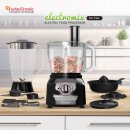 TurboTronic 1900W Küchenmaschine - FP900 - 3L, Food Processor mit Standmixer  Behälter 1,5L Glaskaraffe Raspelscheiben Zitruspresse Zerkleinerer Eiscrusher Power