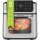 TurboTronic digitaler Heißluftofen XXL 12 Liter - AFO12W - 1800 Watt mit Pommes Trommel / Korb & Drehspieß für Hähnchen Mini Backofen & Power Heißluftfritteuse Airfryer Dörrgerät ab 50°C