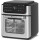TurboTronic digitaler Heißluftofen XXL 12 Liter - AFO12W - 1800 Watt mit Pommes Trommel / Korb & Drehspieß für Hähnchen Mini Backofen & Power Heißluftfritteuse Airfryer Dörrgerät ab 50°C