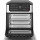TurboTronic digitaler Heißluftofen XXL 12 Liter - AFO12W - 1800 Watt mit Pommes Trommel / Korb & Drehspieß für Hähnchen Mini Backofen & Power Heißluftfritteuse Airfryer Dörrgerät ab 50°C