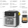 TurboTronic digitaler Heißluftofen XXL 12 Liter - AFO12W - 1800 Watt mit Pommes Trommel / Korb & Drehspieß für Hähnchen Mini Backofen & Power Heißluftfritteuse Airfryer Dörrgerät ab 50°C