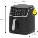 TurboTronic Heißluftfritteuse XXL - TT-AF13D - Airfryer 8 Liter 1700W Digital 13 Programme Touch-Display 80 bis 200°C Große Familiengröße Einlagegitter Schwarz