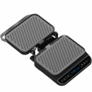 TurboTronic Kontaktgrill - CG900 - abnehmbare Grillplatten, LCD-Display, digital, 180° Öffnung, Tischgrill, Paninimaker, Elektrogrill, Steak- und Burgergrill, Silber