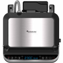 TurboTronic Kontaktgrill - CG900 - abnehmbare Grillplatten, LCD-Display, digital, 180° Öffnung, Tischgrill, Paninimaker, Elektrogrill, Steak- und Burgergrill, Silber