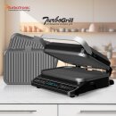 TurboTronic Kontaktgrill - CG900 - abnehmbare Platten, LCD Display, digital, 180° Öffnung, Tischgrill, Paninimaker, Elektrogrill, Fleischgrill, Burgergrill, Steakgrill, Sandwichtoaster