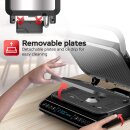TurboTronic Kontaktgrill - CG900 - abnehmbare Platten, LCD Display, digital, 180° Öffnung, Tischgrill, Paninimaker, Elektrogrill, Fleischgrill, Burgergrill, Steakgrill, Sandwichtoaster