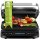 TurboTronic Kontaktgrill - CG900 - abnehmbare Grillplatten, LCD-Display, digital, 180° Öffnung, Tischgrill, Paninimaker, Elektrogrill, Steak- und Burgergrill, Silber