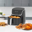 TurboTronic Heissluftfritteuse XXL 8 Liter - AF13D - digitale XL Heißluftfritteuse, 13 Programme, Airfryer, große Fritteuse ohne Fett / Öl, 80°C - 200°C Airfryer Luftfritteuse Air Friteuse Power Schwarz