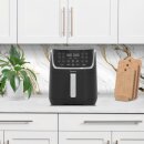 TurboTronic Heissluftfritteuse XXL 8 Liter - AF13D - digitale XL Heißluftfritteuse, 13 Programme, Airfryer, große Fritteuse ohne Fett / Öl, 80°C - 200°C Airfryer Luftfritteuse Air Friteuse Power Schwarz